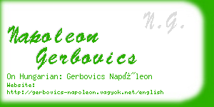 napoleon gerbovics business card